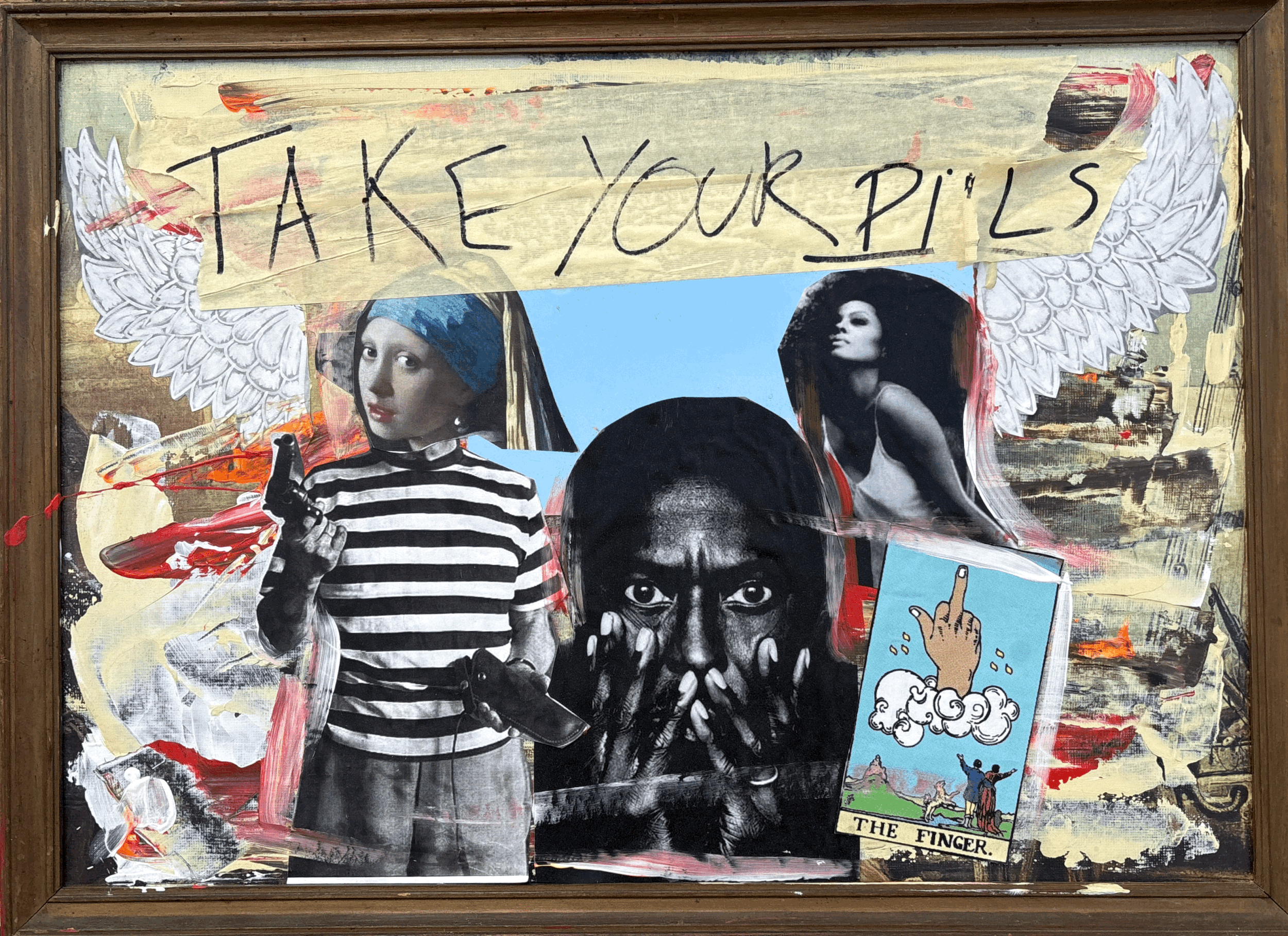 TAKE YOUR PILLS Rita Correia de Sá Collage Mirror