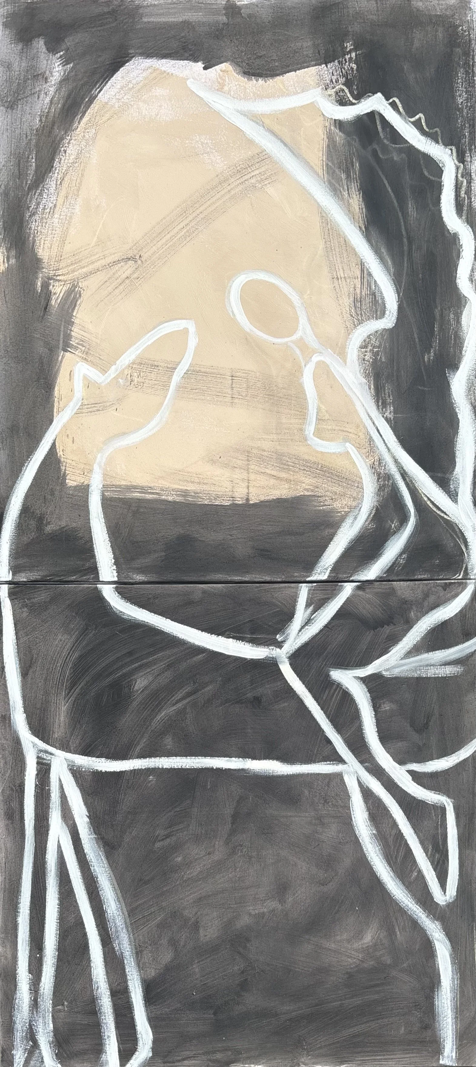 In the Void Abstract Painting by Portuguese Multi Media Artist Rita Correia de Sá
