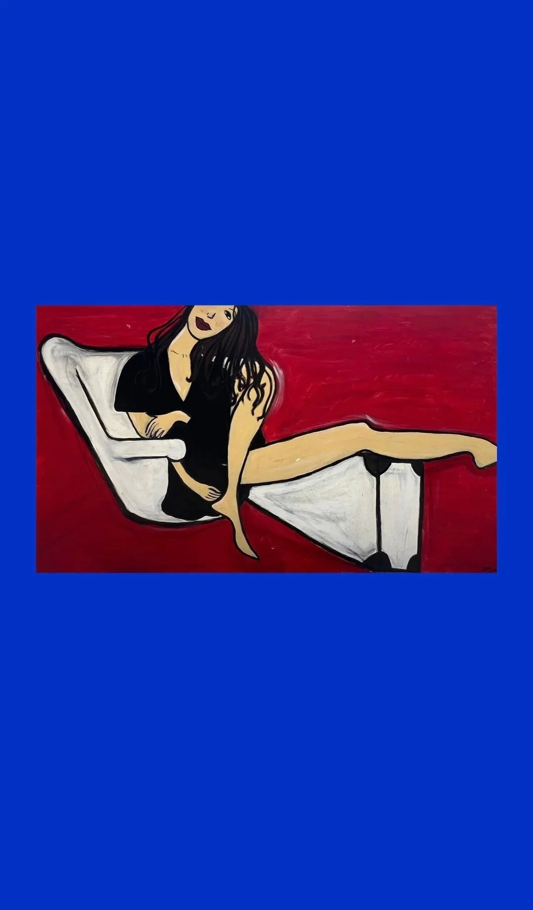 Chaise Longue Painting by Portuguese Artist Rita Correia de Sá