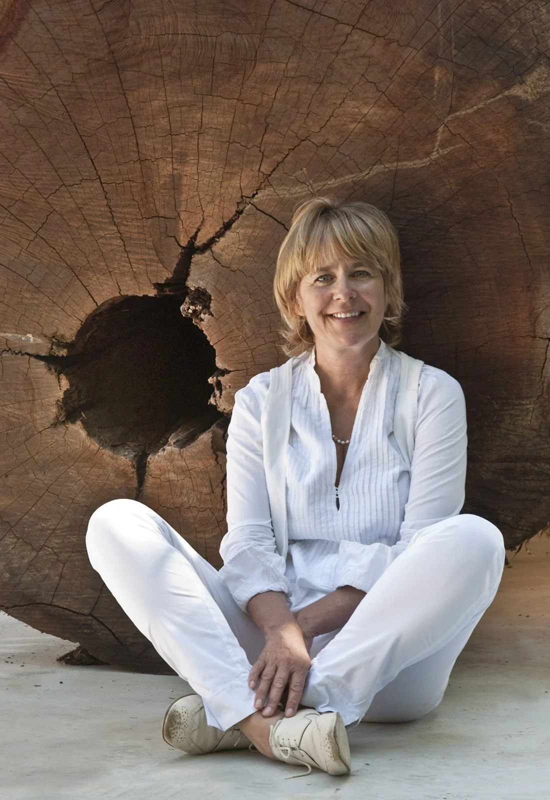 Angela Palmer - Artist with her 'Ghost Forest'