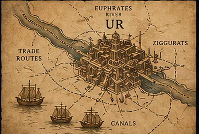 A gold map of ancient Ur