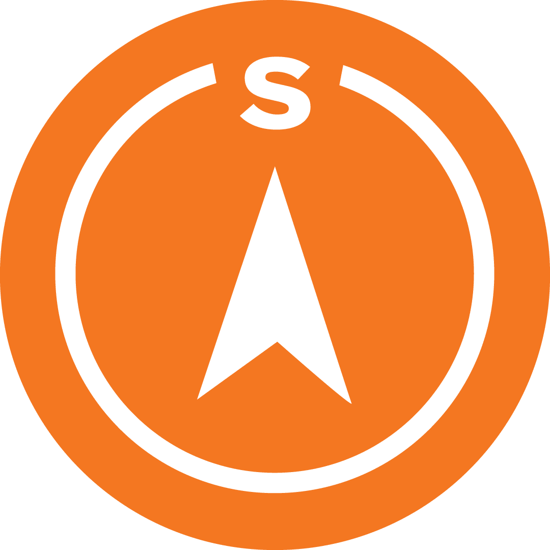 SPARKING PARTNER by Thierry Baril “South Star” Logo on orange background, design by Patric Pop, Strategy and Creative in Geneva, Switzerland