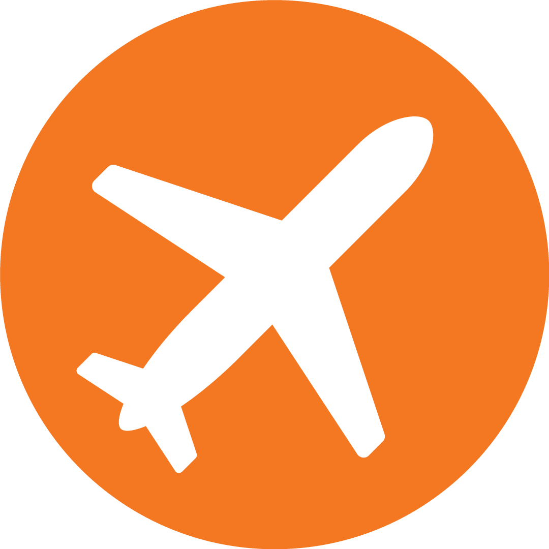 SPARKING PARTNER by Thierry Baril orange airplane icon showing his career at AIRBUS as CHRO and member of the Executive Committee. Logo design by Patric Pop, Strategy and Creative in Geneva, Switzerland