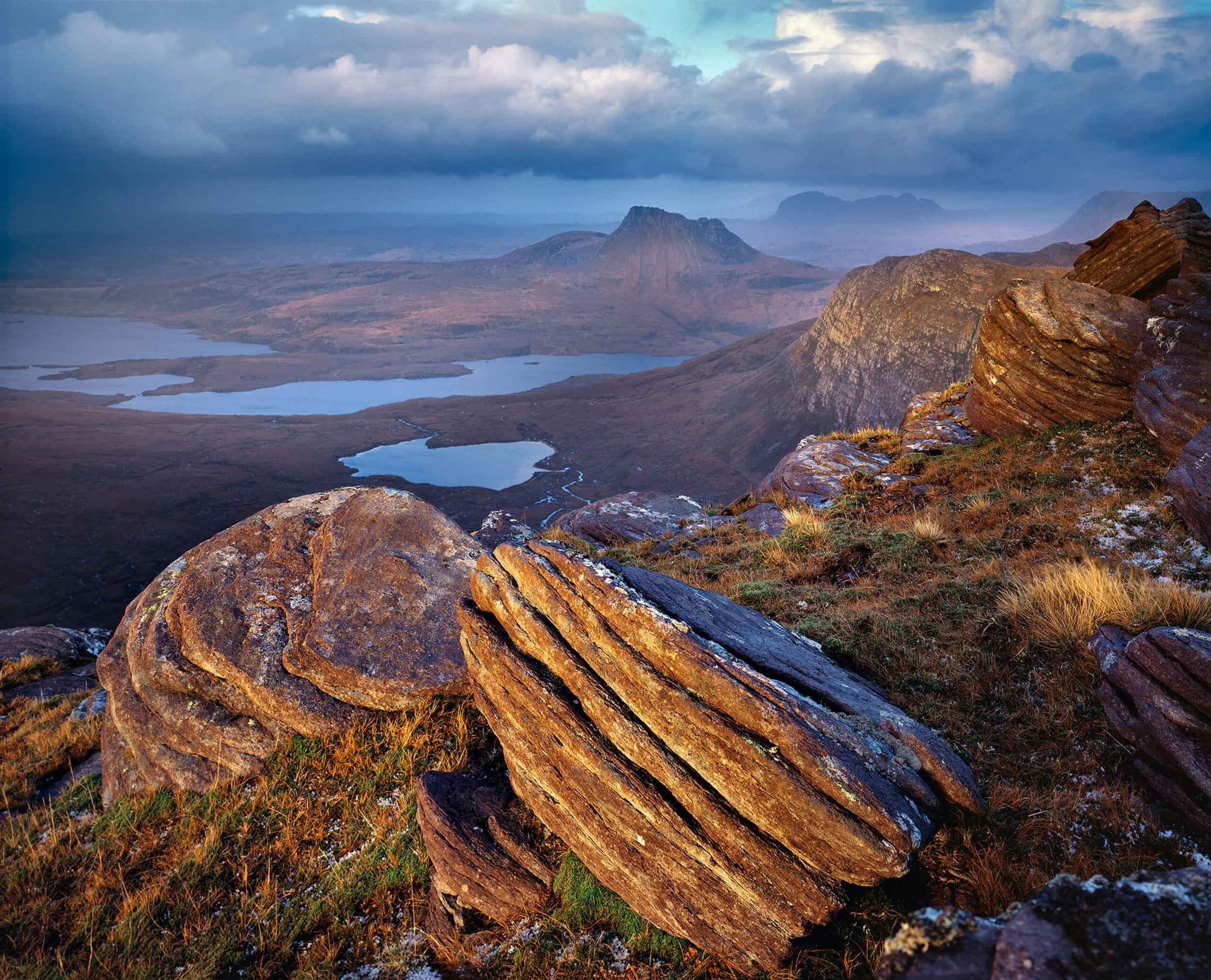 Sgurr An Fhidleir at sunset. Image by Joe Cornish shot on Fuji Velvia 50