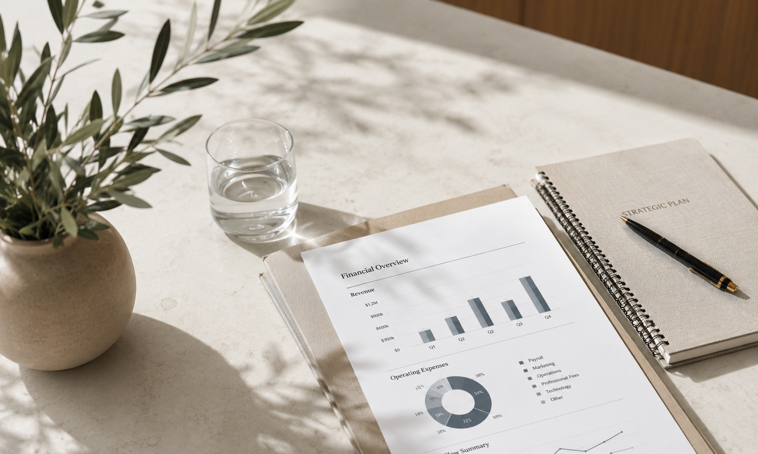 Financial reporting and business performance dashboard supporting strategic planning and operational decision-making