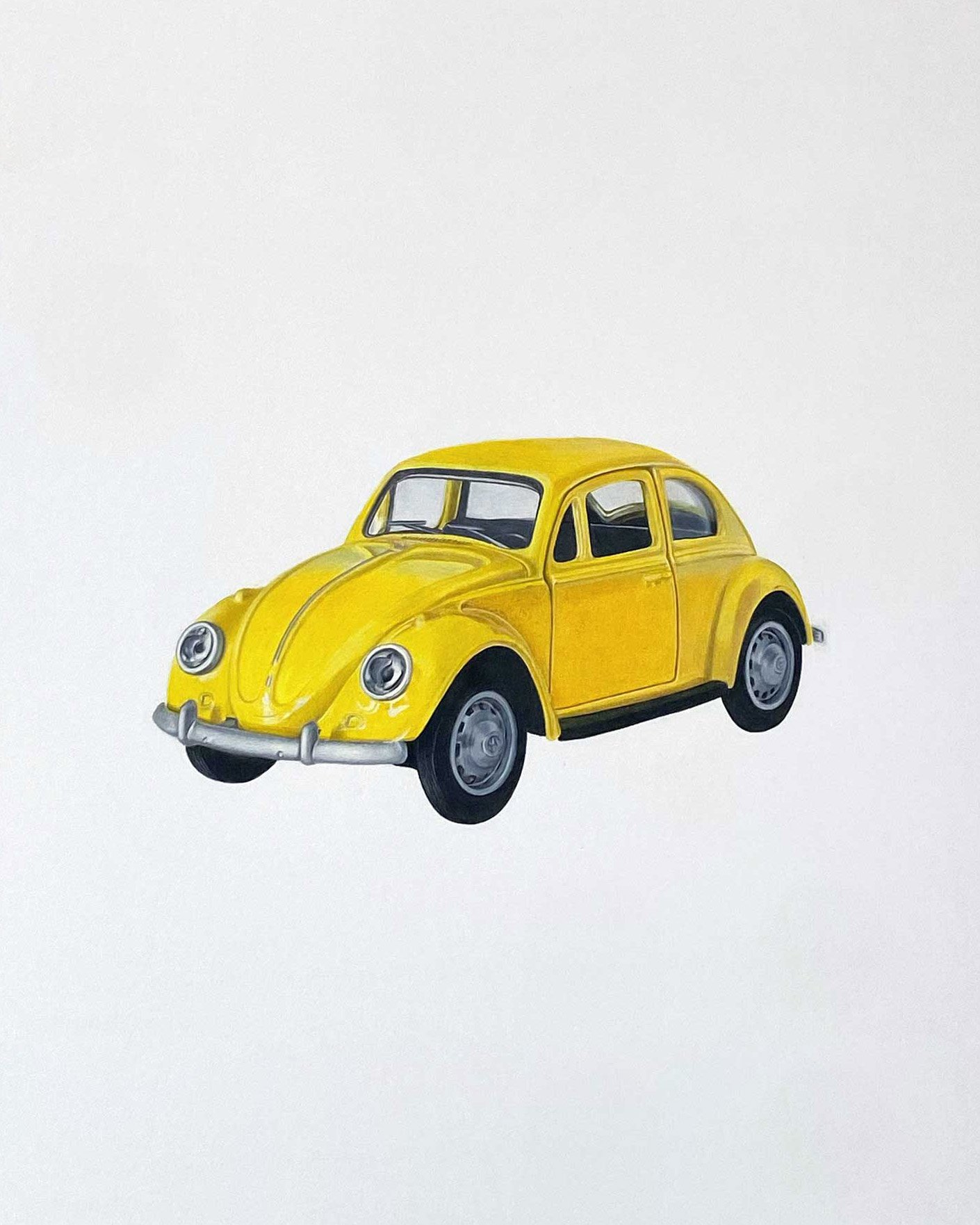 Little Yellow Car - Fine Art Print