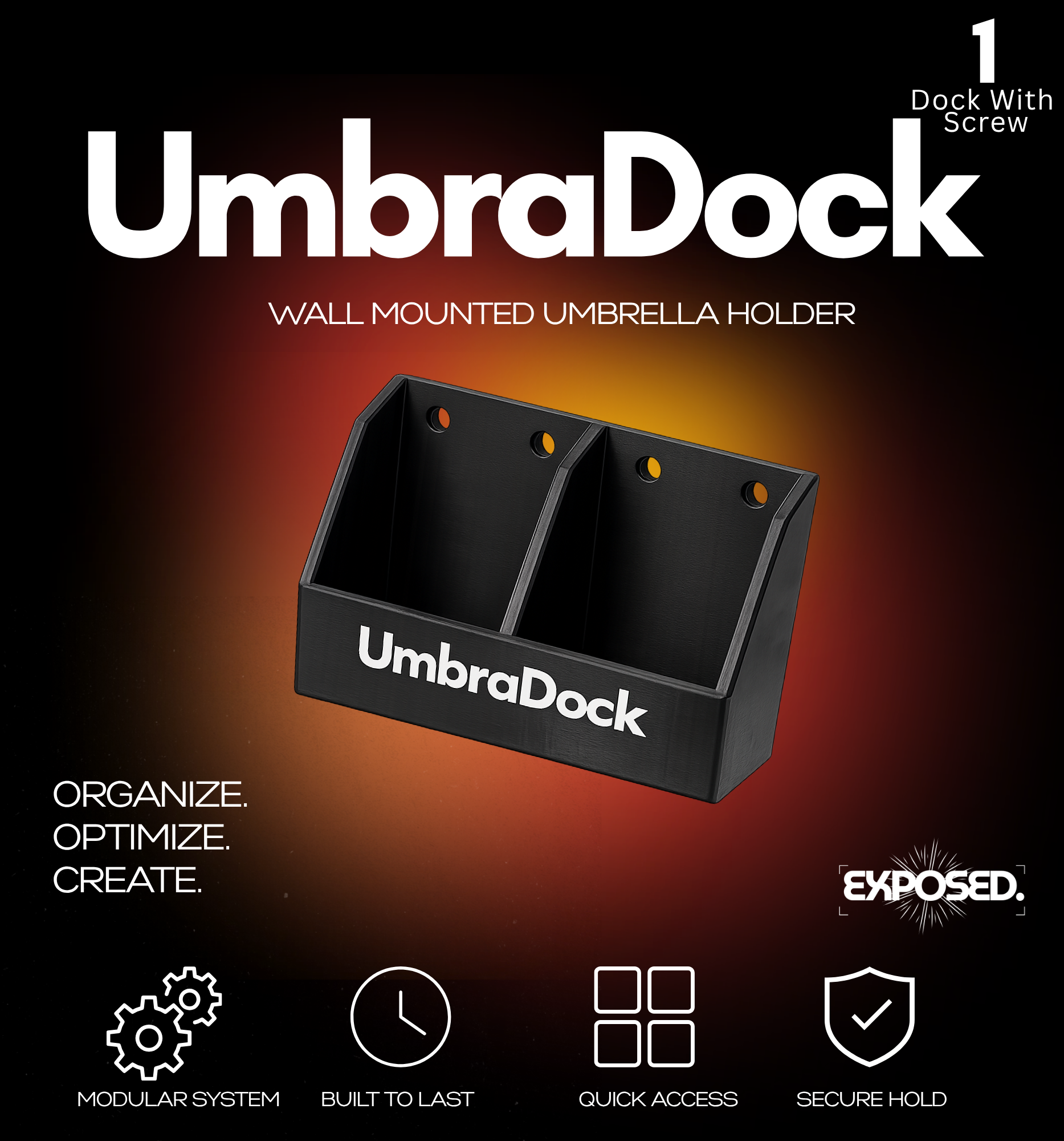 Umbra Dock™ — Umbrella Wall Mount ( Free Shipping)