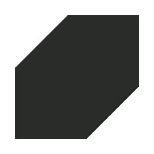 A black silhouette of a 3D cube with shading.