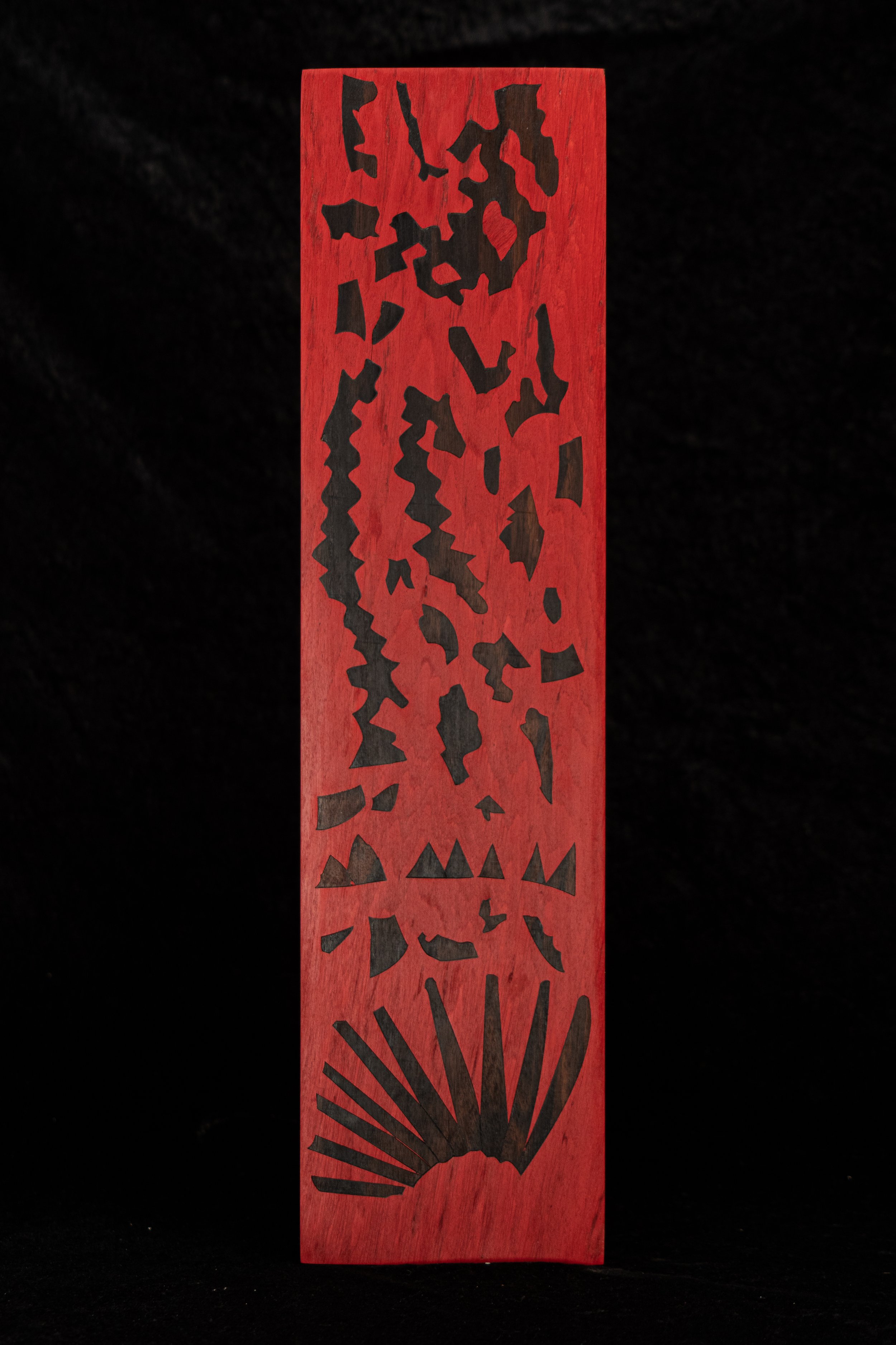 Négatif de marqueterie en charme et ébène de Macassar