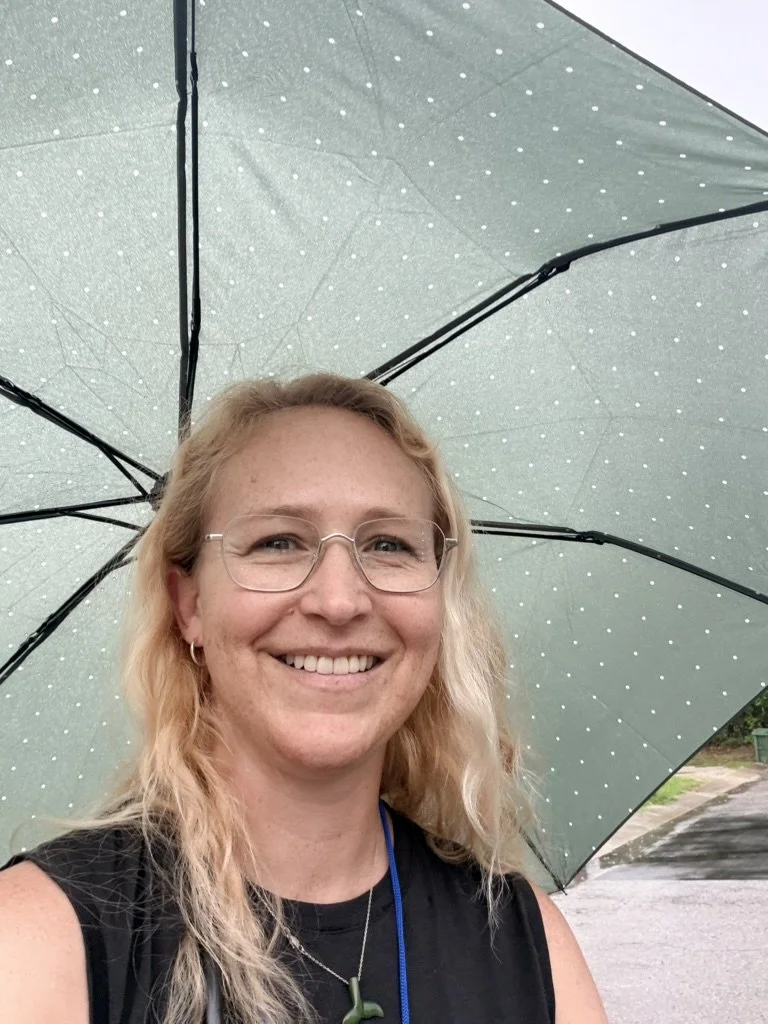 Visiting voters in the rain
