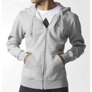 ADIDAS MENS TREFOIL FLEECE ZIP HOODY GREY.png