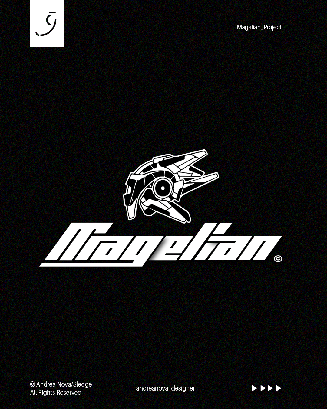 Logo con immagine stilizzata di un drago robotico e il testo 'Vanelan' in caratteri futuristici, sfondo nero con dettagli bianchi.