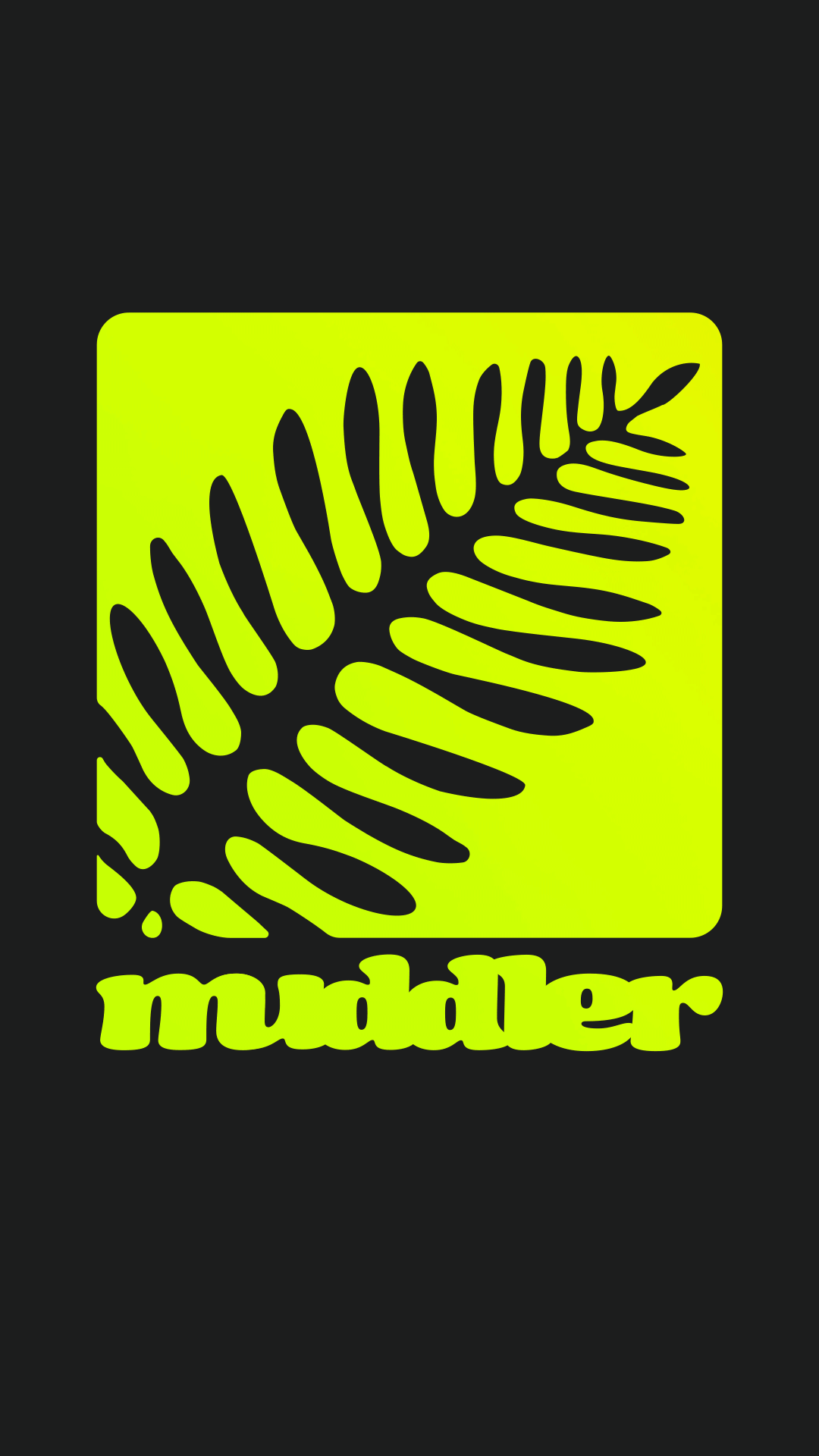 an animated gif logo variant for the fictional art supply brand Muddler