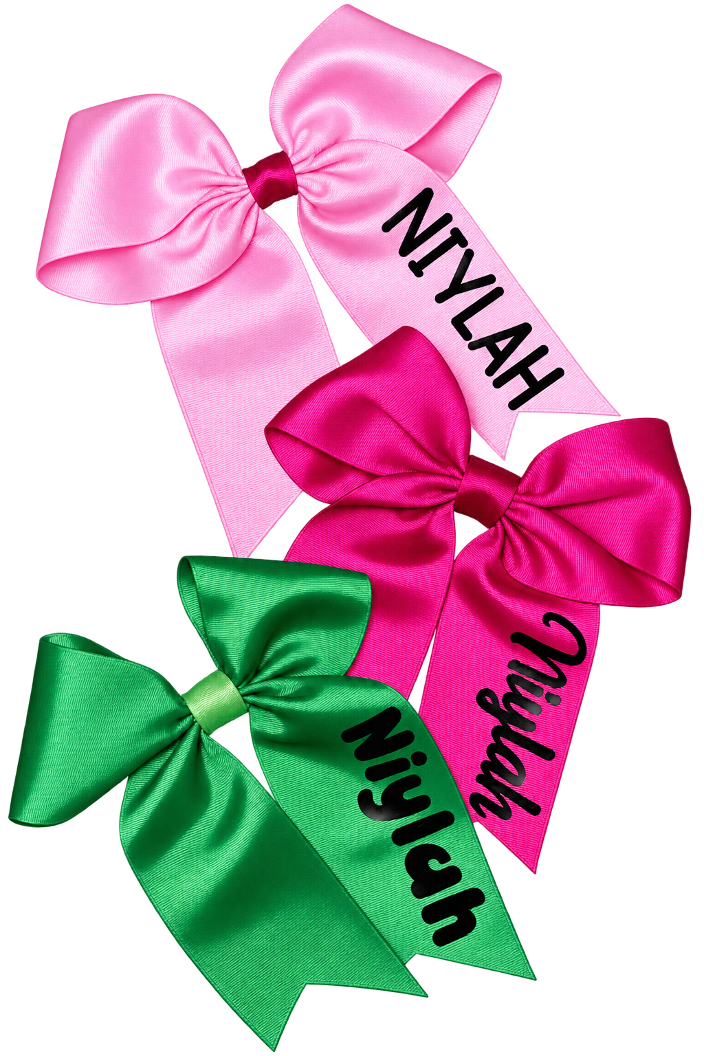 Personalized Satin Ribbon Hair Bows