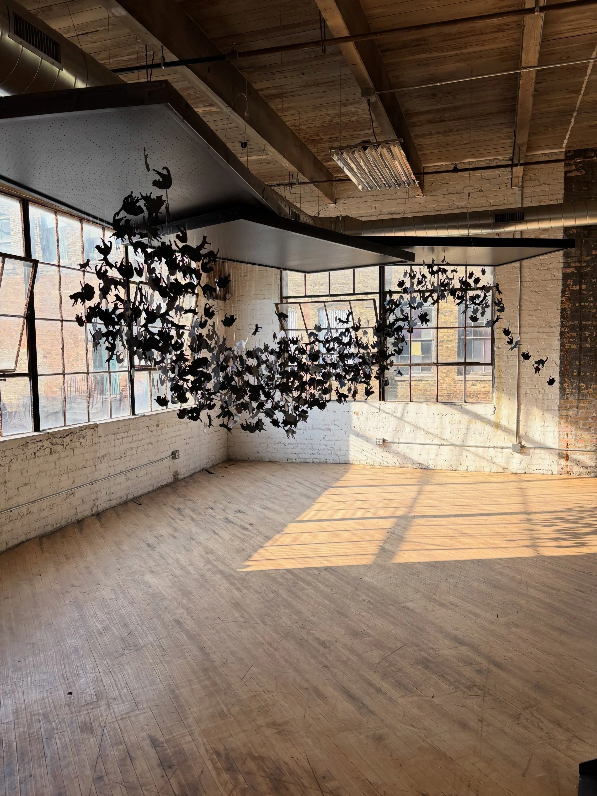 @chad.kirchner and my &ldquo;Murmuration&rdquo; piece is in place at 1101 Godfrey in Grand Rapids for Artprize 2026!  Come see it after September 12th and let us know what you think. If you love it, please vote for us. Thanks to @veil_gr for includin