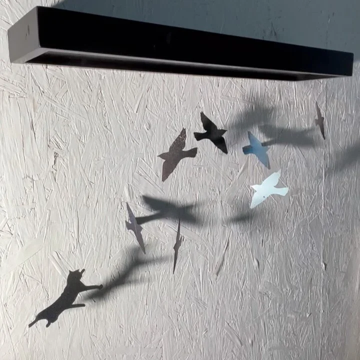 @artprize is nearly done, but we&rsquo;re going to keep this Murmuration going for a bit. This is a mini version made from similar materials and designed to be wall-hung. We&rsquo;re giving it away in a raffle! See the link in my profile if you want 