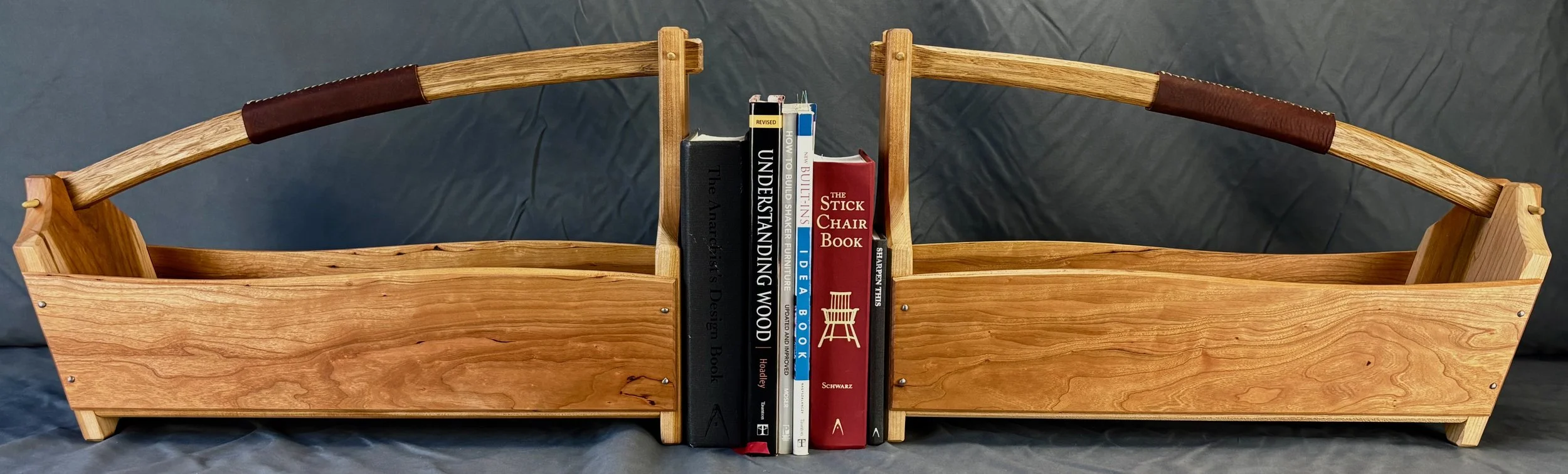 Bookend Totes in Cherry