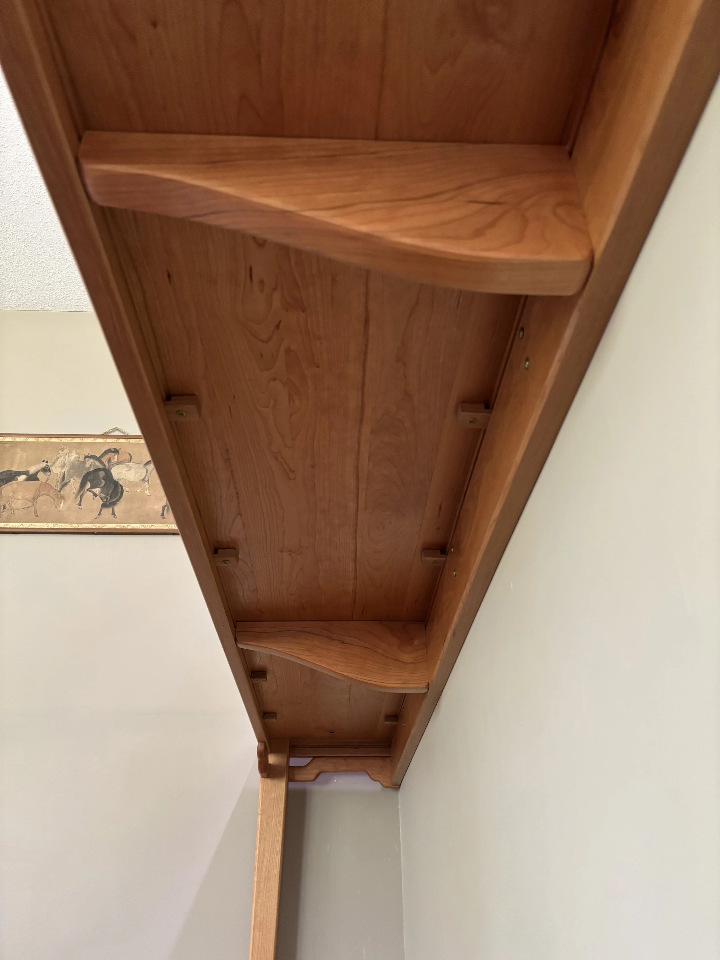 Underside of Chinese-inspired cherry bar