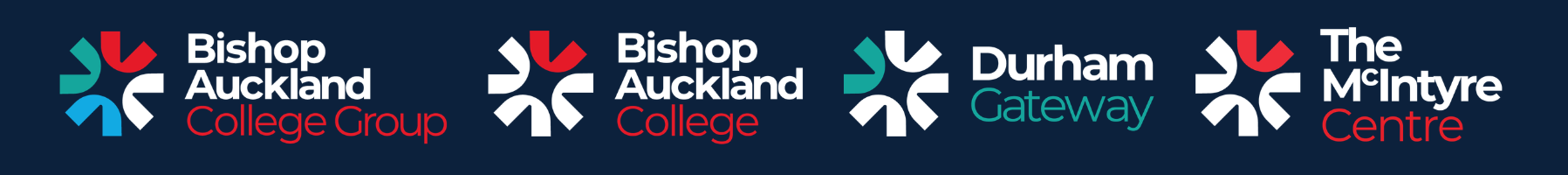 Bishop Auckland Group Logos on a banner.