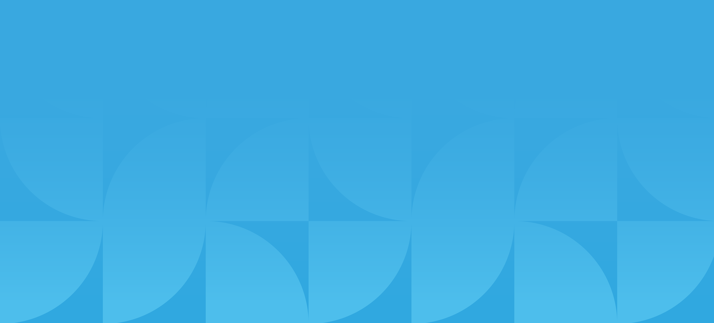 Blue background with curved geometric shapes and light blue gradient.