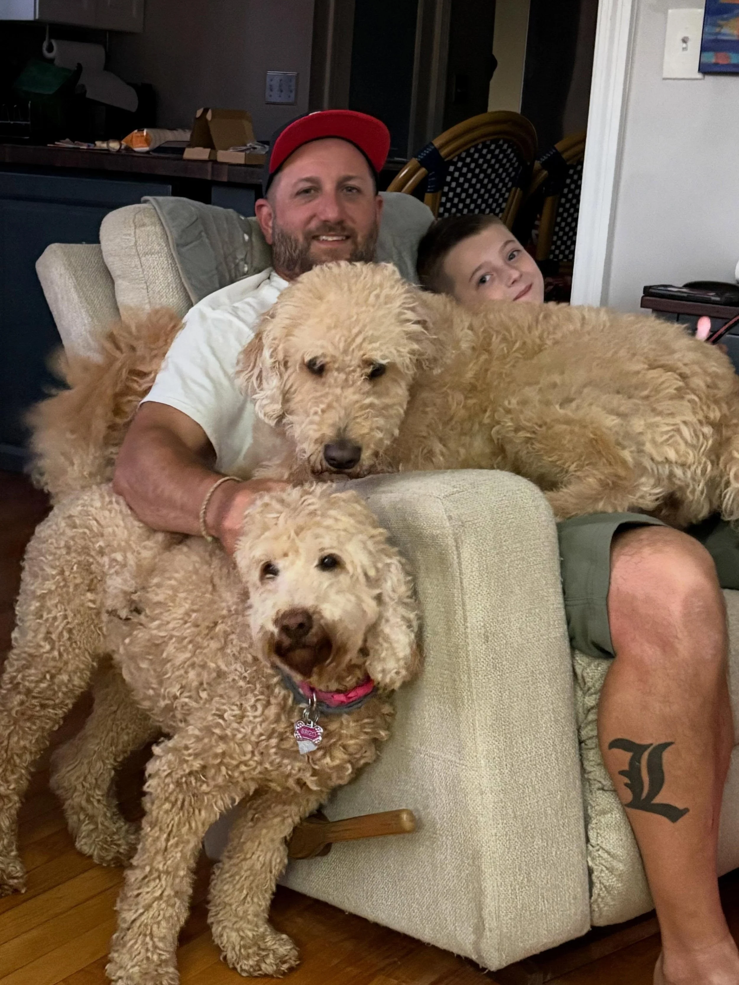 Happy Father&rsquo;s Day to all the Dads out there, especially to the Double Doodle Dog Dad! #dogdad #doodledads #goldendoodledad #doodledaddy #doodlesofboston