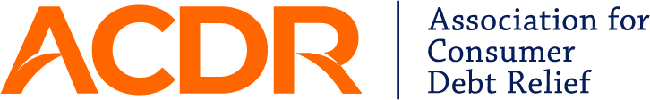ACCDR logo featuring the text "Association for Consumer Debt Relief" in a professional design.
