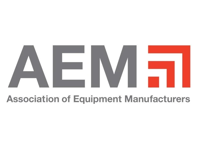 AEM logo featuring the words "Association of Equipment Manufacturers" in a professional design.