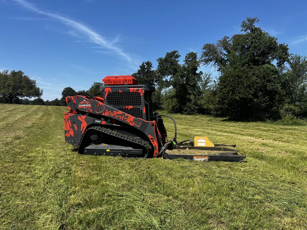 Brush hogging pasture and field maintenance Oklahoma
