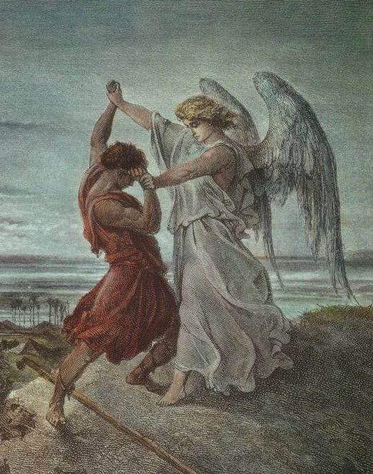 Gustave Doré, Jacob Wrestling with the Angel (1855).