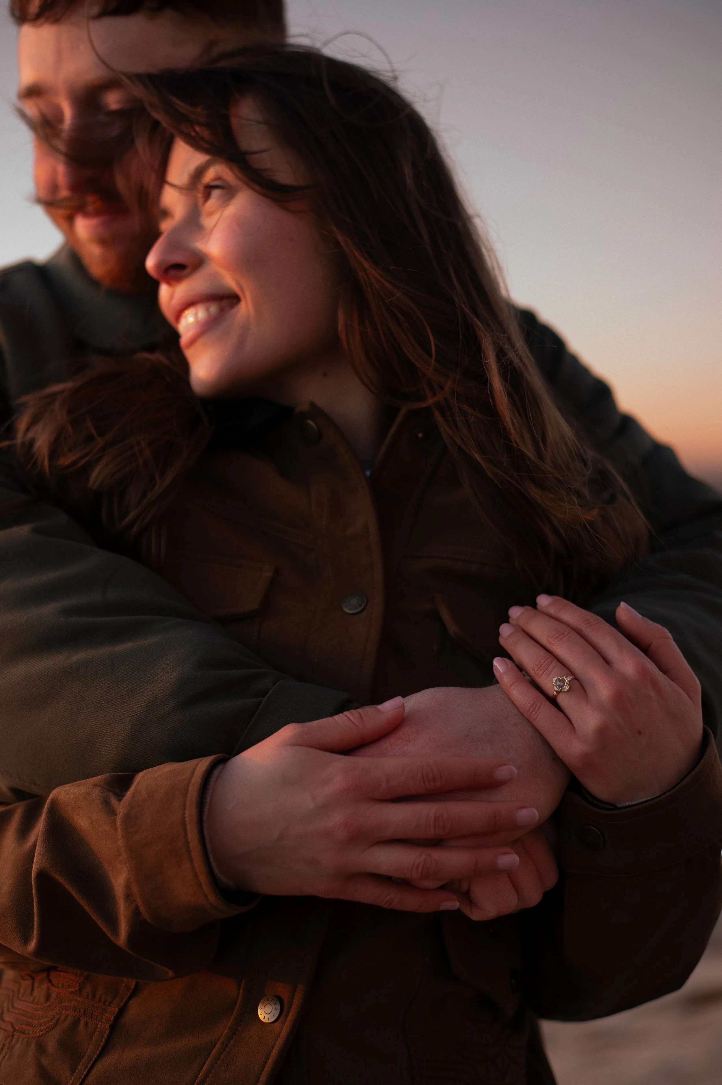 Newly engaged couple 