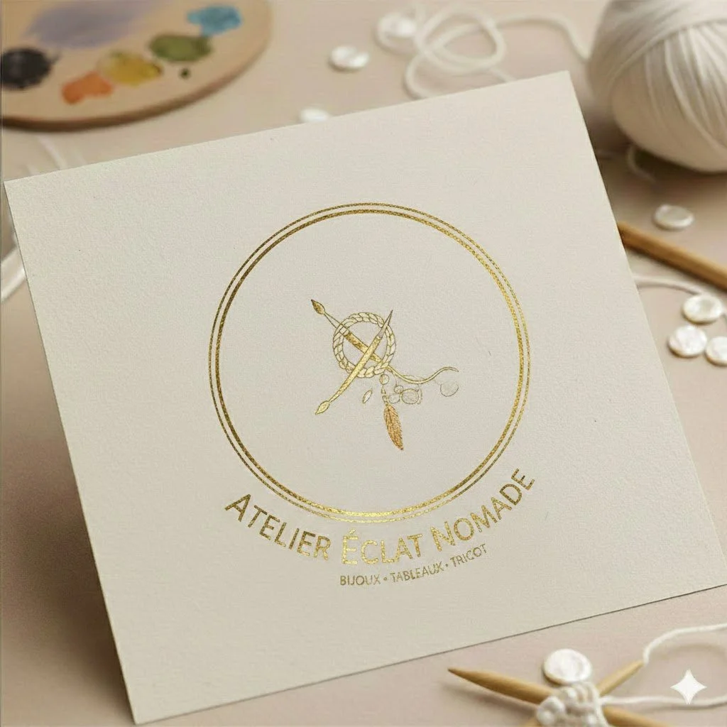 "Bienvenue dans l'univers de l'Atelier &Eacute;clat Nomade ✨

Ici, chaque bijou raconte une escale, un fragment de lumi&egrave;re, une &eacute;motion captur&eacute;e. Passionn&eacute;e par les mati&egrave;res nobles et l&rsquo;artisanat, j'ai cr