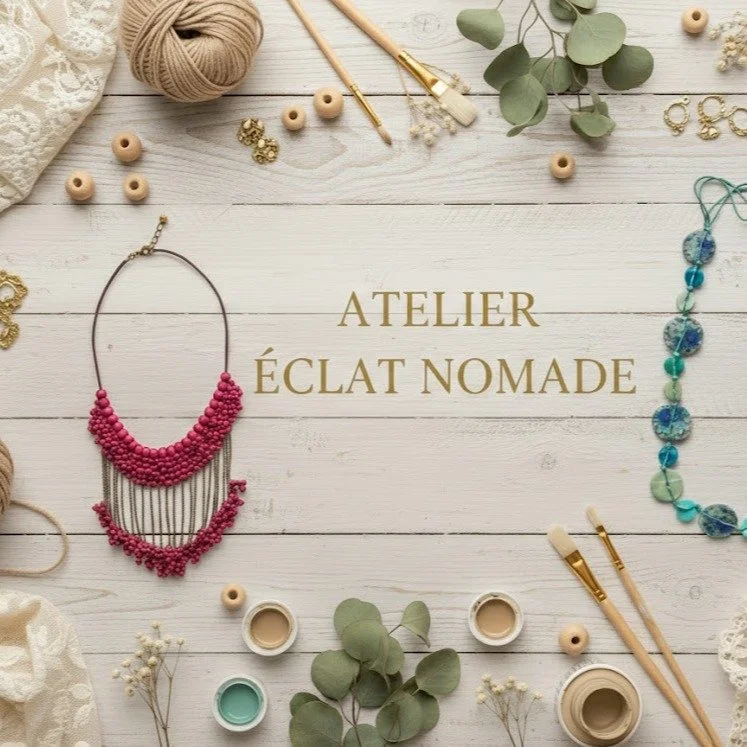 Atelier &Eacute;clat Nomade
✨ Bijoux artisanaux | Entre terre et lumi&egrave;re
🌿 Cr&eacute;ations inspir&eacute;es par le voyage et la po&eacute;sie des pierres
🇫🇷 Fait main avec passion
📦 Livraison offerte
👇 D&eacute;couvrez vos futurs tr&eacu