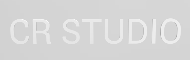 Text 'CR STUDIO' on a gray background