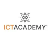 ICT Academy logo featuring stylized leaf design, with 'ICT' in orange and 'ACADEMY' in gray.