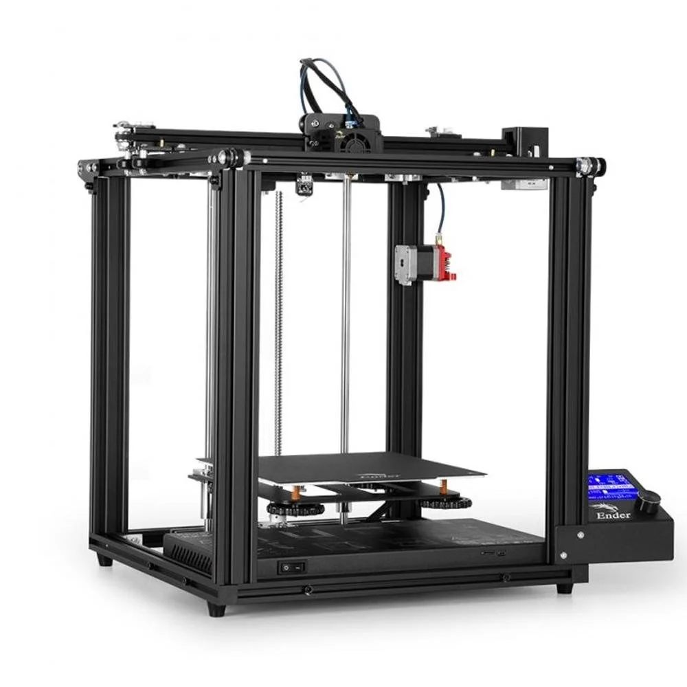 3D printer with open frame design and a digital display on the side.