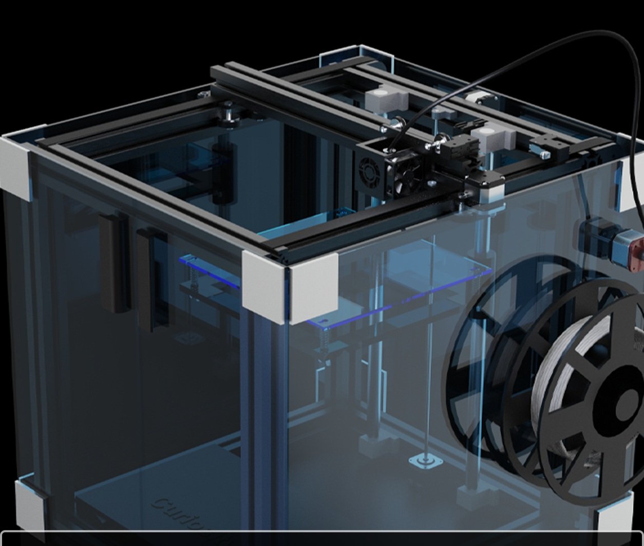 3D printer with filament spool