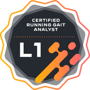 RunDNA Certified Running Gait Analyst Level 1 certification badge
