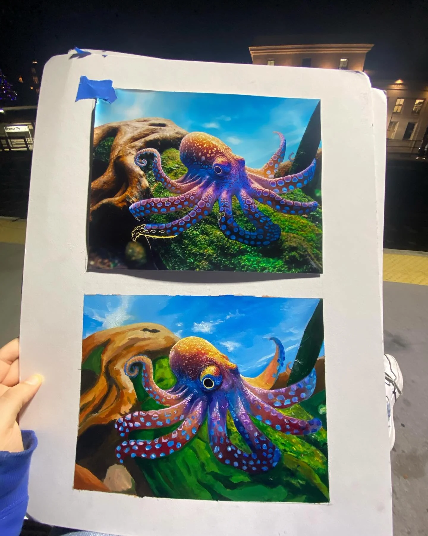 What I got done for my last class, not finished but I kinda enjoy mine better than the photoshop photo