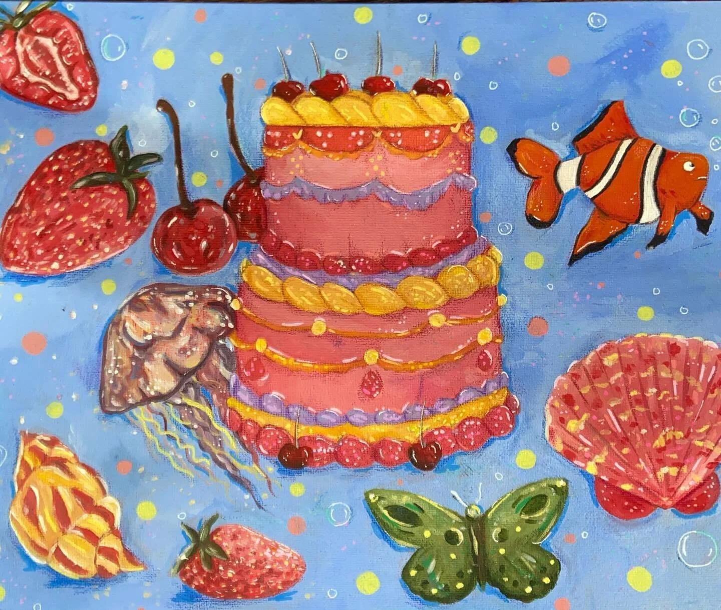 &ldquo;Things I like to paint&rdquo;
- acrylic and colored pencils