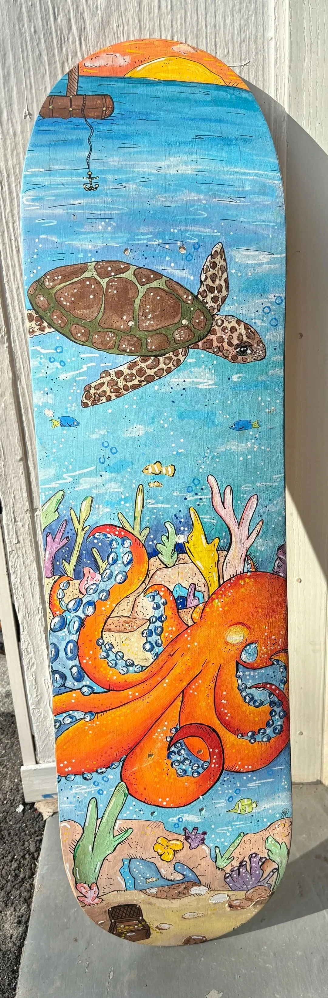 "Underwater Life"
Acrylic on Skate Board