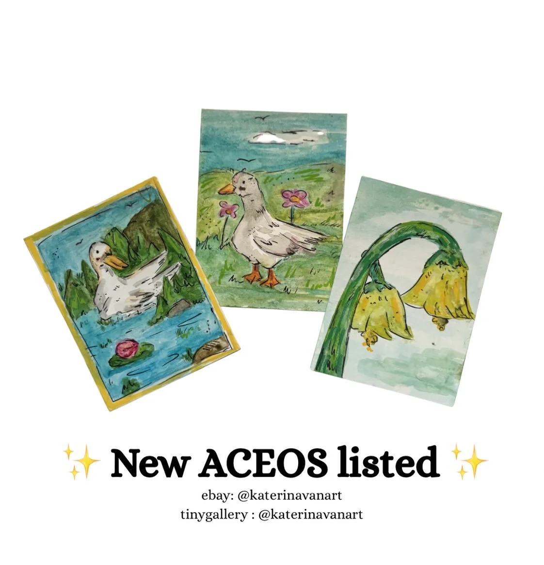 Such a cute little collection!! Linked in my bio!

#aceo #auction #art #artist #goose