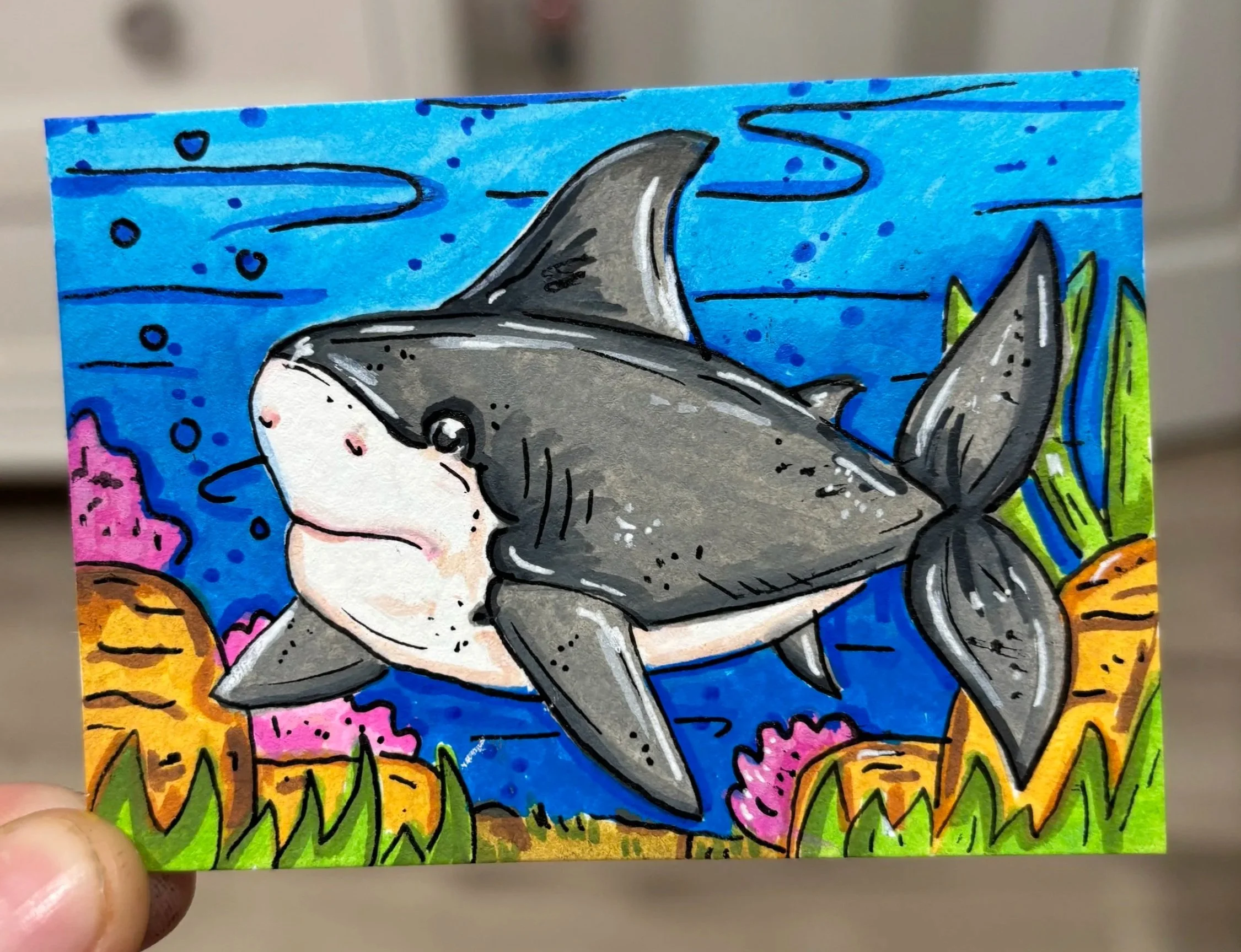 Part of my Sea Animal Collection
"Shark Week"
2.5" by 3.5"