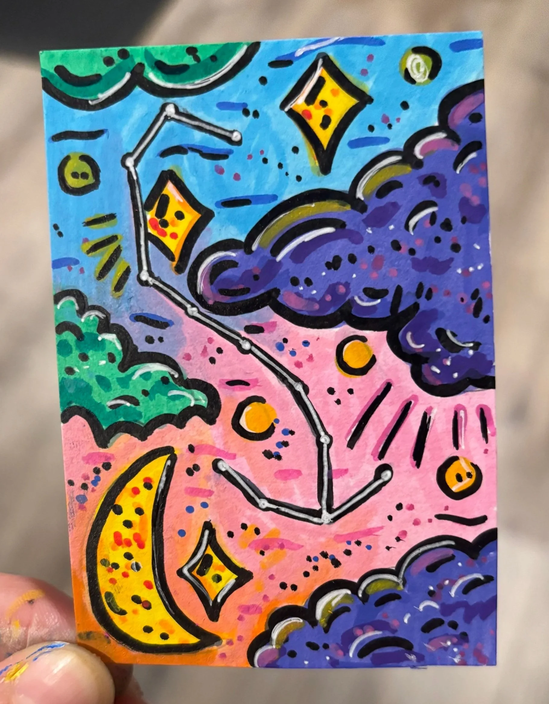 A Part of my Zodiac Constellation Series
2.5" by 3.5"