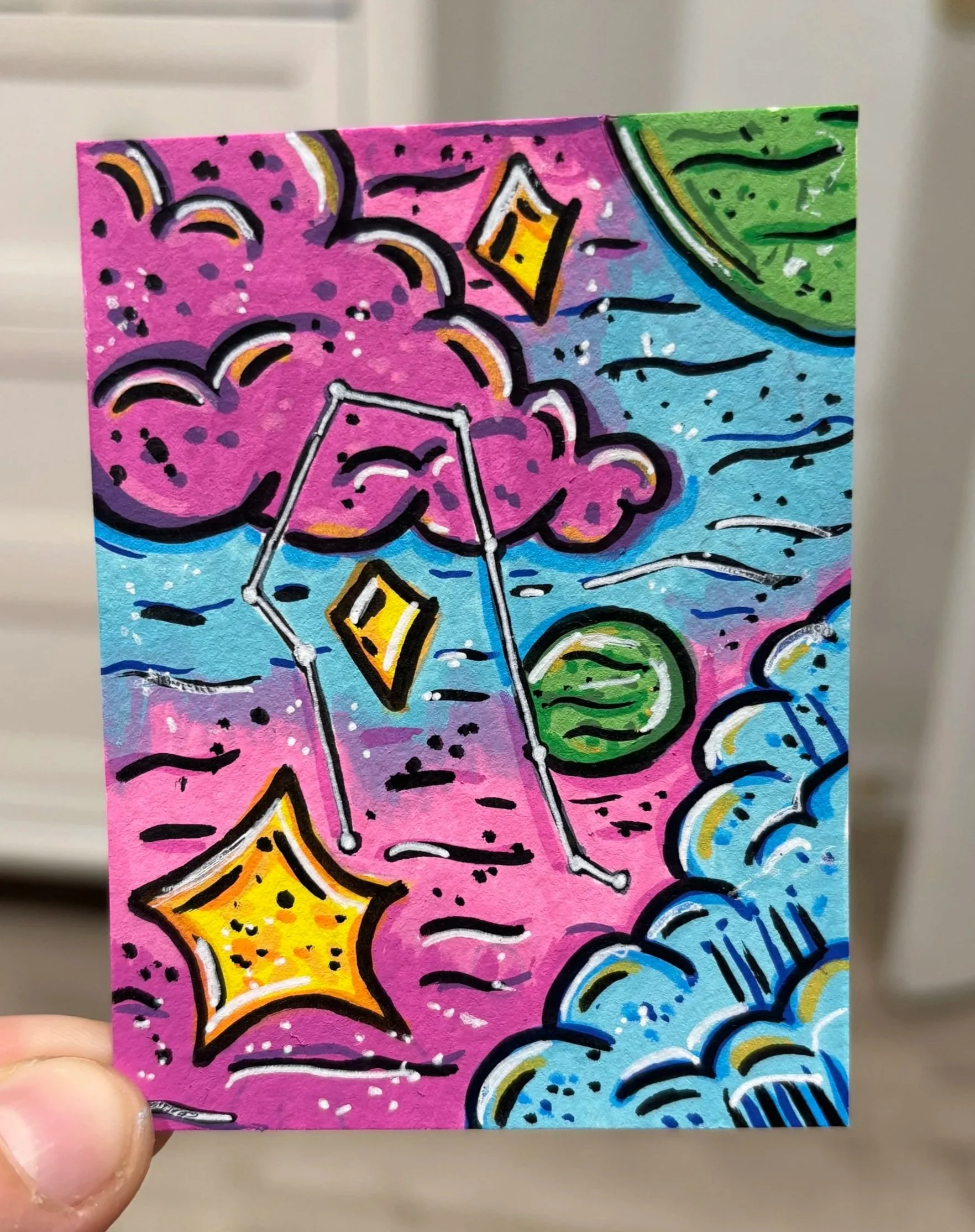 A Part of my Zodiac Constellation Series
2.5" by 3.5"