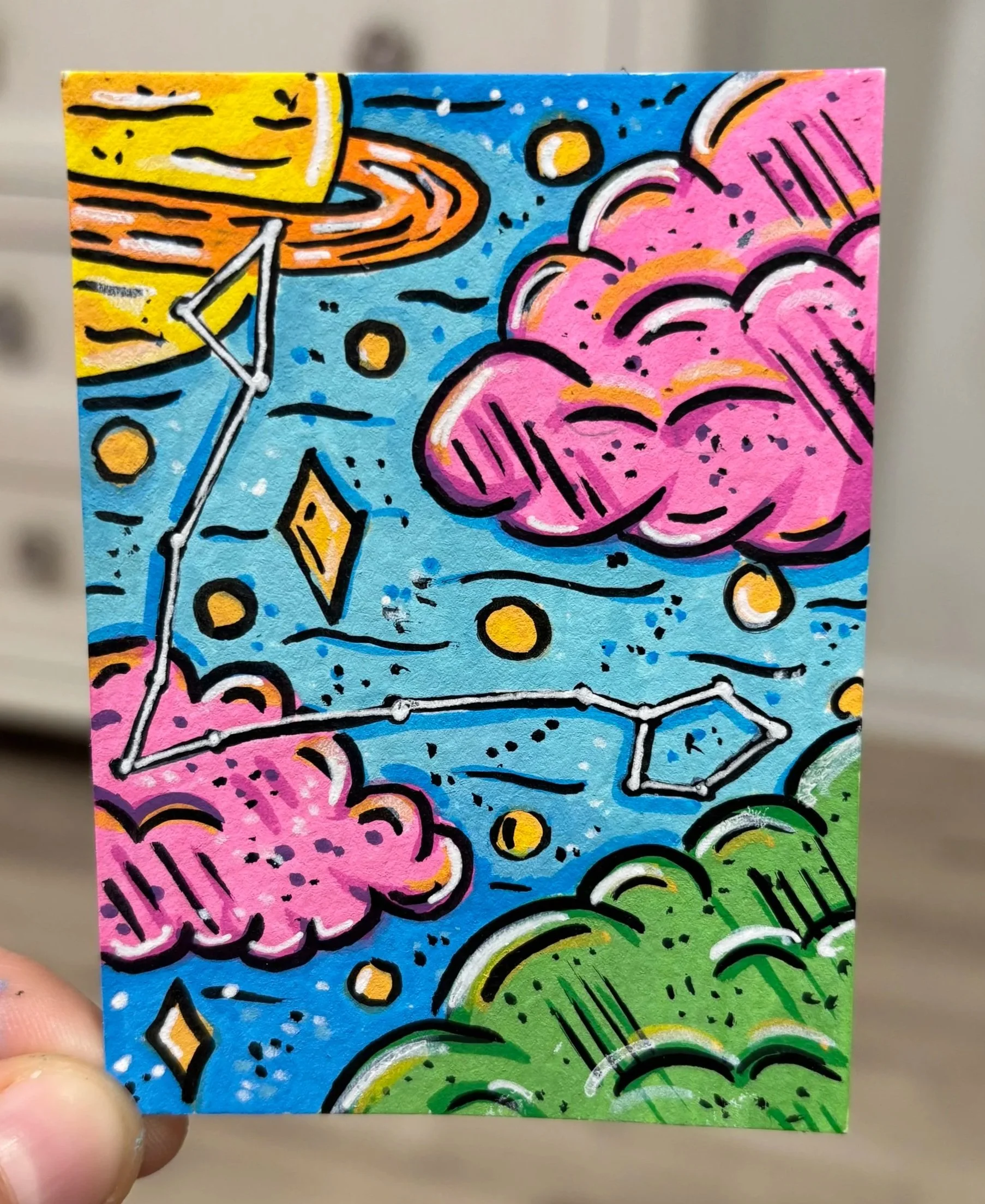 A Part of my Zodiac Constellation Series
2.5" by 3.5"