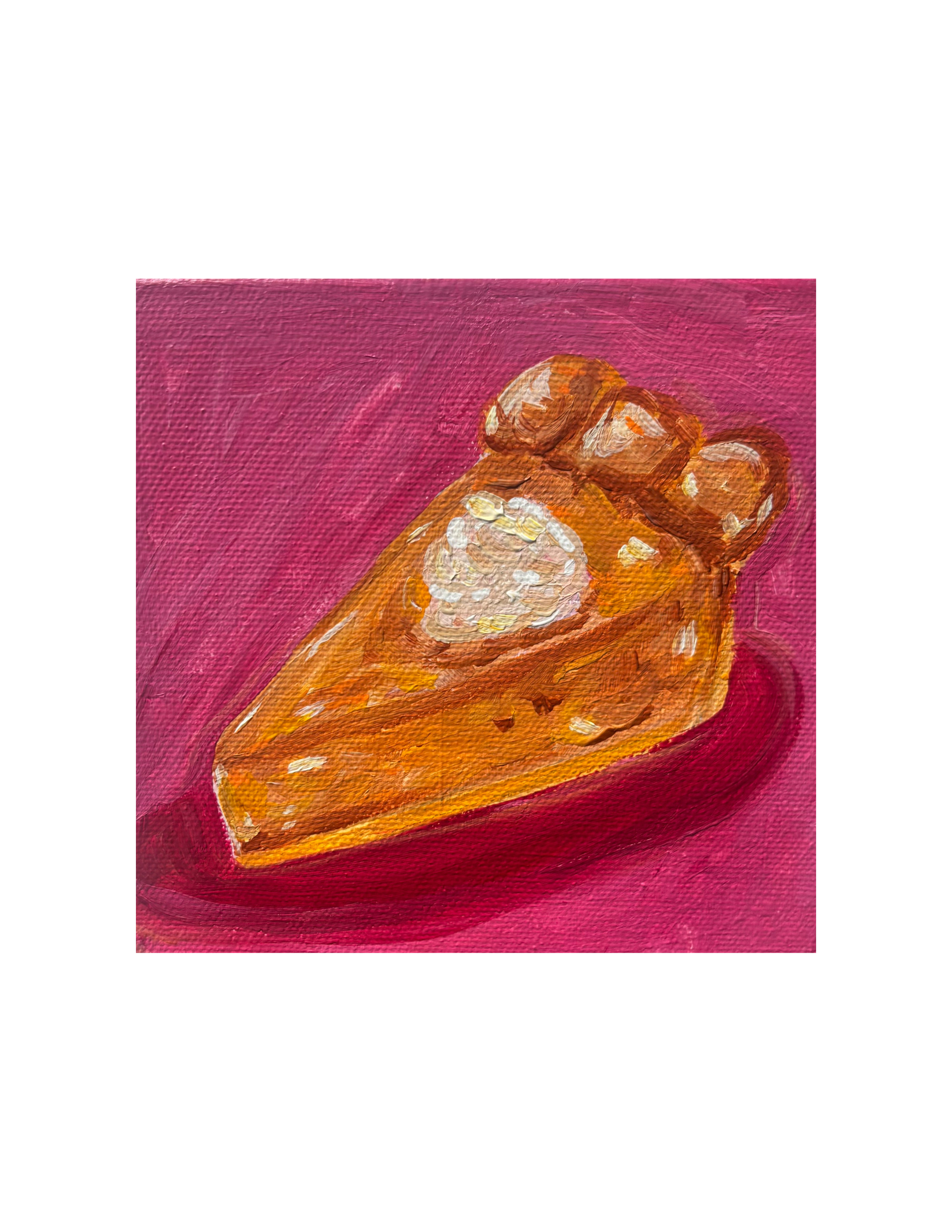 Pumpkin Pie Slice Original Acrylic Painting