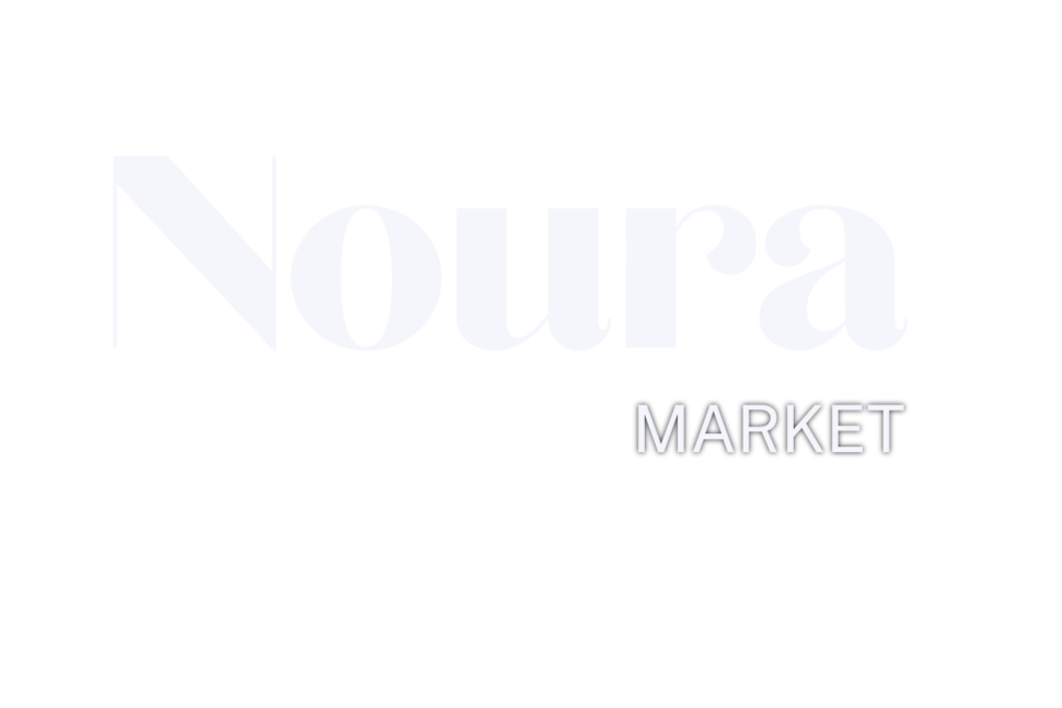 Noura Market logo in black, white, and gray colors.