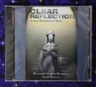 CD case titled 'Clear Reflection' with subtitle 'Healing Meditation & Music,'