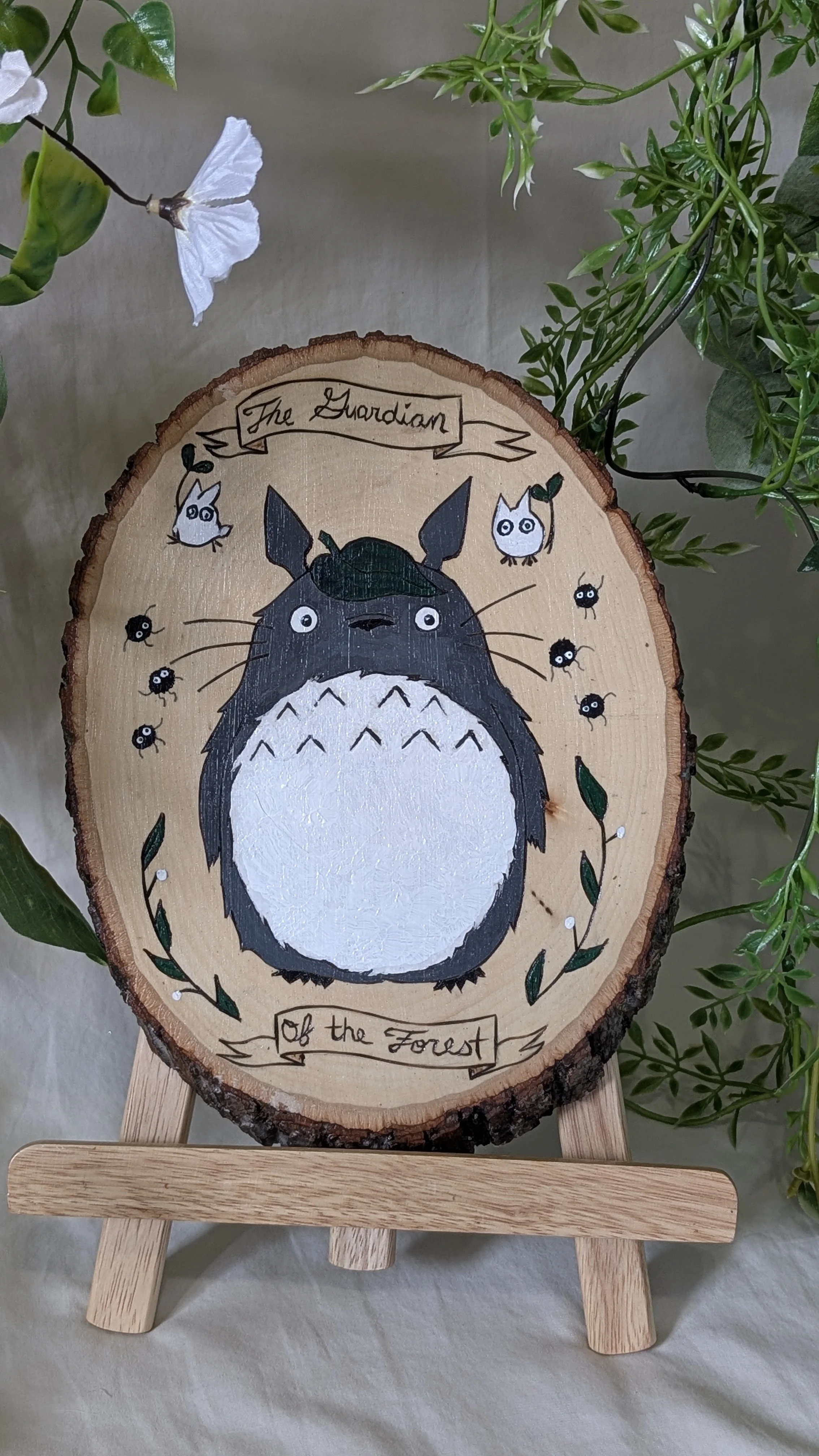 Totoro Painting Woodburning