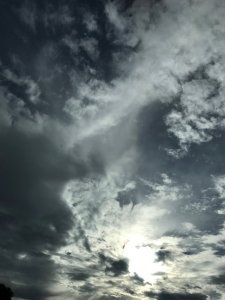Clouds in a dark sky